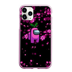 Чехол iPhone 11 Pro матовый Among Us, цвет: 3D-розовый