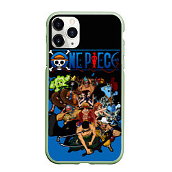 Чехол iPhone 11 Pro матовый One Piece, цвет: 3D-салатовый