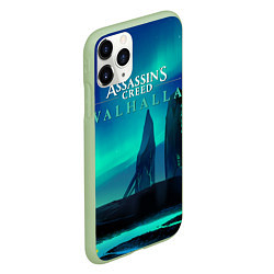 Чехол iPhone 11 Pro матовый ASSASSINS CREED VALHALLA, цвет: 3D-салатовый — фото 2