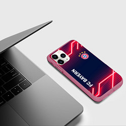 Чехол iPhone 11 Pro матовый БАВАРИЯ, цвет: 3D-малиновый — фото 2