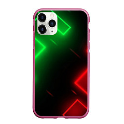 Чехол iPhone 11 Pro матовый Geometry Z, цвет: 3D-малиновый