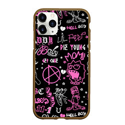 Чехол iPhone 11 Pro матовый LIL PEEP, цвет: 3D-коричневый