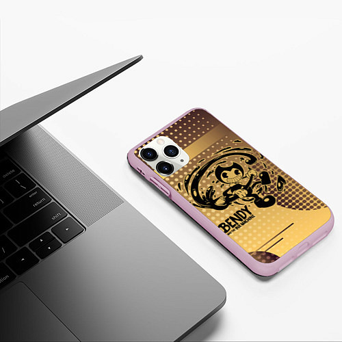 Чехол iPhone 11 Pro матовый BENDY AND THE INK MACHINE / 3D-Розовый – фото 3