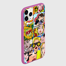 Чехол iPhone 11 Pro матовый Pop Art, цвет: 3D-фиолетовый — фото 2