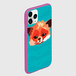 Чехол iPhone 11 Pro матовый Лисичка, цвет: 3D-фиолетовый — фото 2