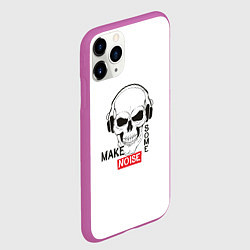 Чехол iPhone 11 Pro матовый Make some noise, цвет: 3D-фиолетовый — фото 2