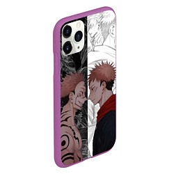 Чехол iPhone 11 Pro матовый Jujutsu Kaisen Сукуна х Юдзи, цвет: 3D-фиолетовый — фото 2