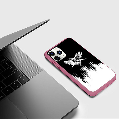Чехол iPhone 11 Pro матовый Velial Squad / 3D-Малиновый – фото 3