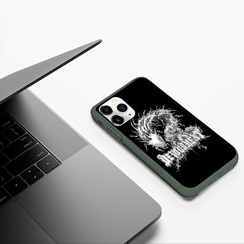 Чехол iPhone 11 Pro матовый Devourment / 3D-Темно-зеленый – фото 3