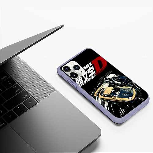 Чехол iPhone 11 Pro матовый Initial D Z / 3D-Светло-сиреневый – фото 3