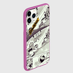 Чехол iPhone 11 Pro матовый Haikyu, цвет: 3D-фиолетовый — фото 2