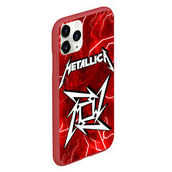 Чехол iPhone 11 Pro матовый METALLICA, цвет: 3D-красный — фото 2