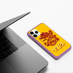 Чехол iPhone 11 Pro матовый Китайский новый год, цвет: 3D-фиолетовый — фото 2