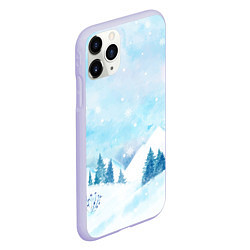Чехол iPhone 11 Pro матовый Новогодняя мечта, цвет: 3D-светло-сиреневый — фото 2