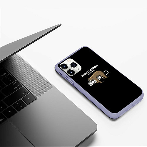 Чехол iPhone 11 Pro матовый ВСЁ ЛЕНЬ / 3D-Светло-сиреневый – фото 3