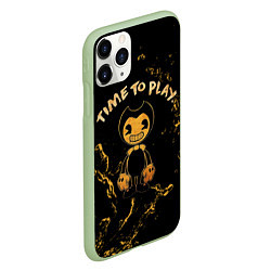 Чехол iPhone 11 Pro матовый Bendy And The Ink Machine, цвет: 3D-салатовый — фото 2
