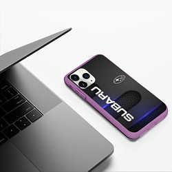 Чехол iPhone 11 Pro матовый SUBARU, цвет: 3D-фиолетовый — фото 2