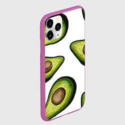 Чехол iPhone 11 Pro матовый Авокадо, цвет: 3D-фиолетовый — фото 2