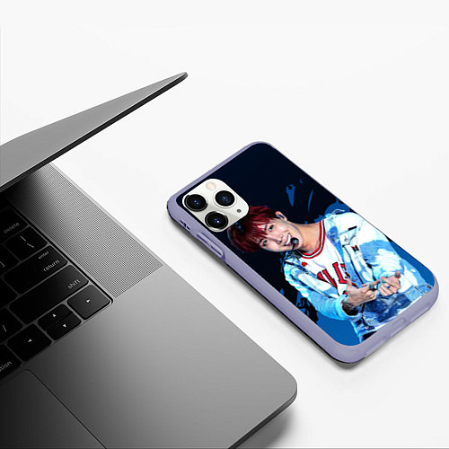 Чехол iPhone 11 Pro матовый BTS / 3D-Светло-сиреневый – фото 3