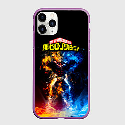Чехол iPhone 11 Pro матовый Моя геройская академия, цвет: 3D-фиолетовый