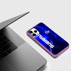 Чехол iPhone 11 Pro матовый Субару, цвет: 3D-фиолетовый — фото 2