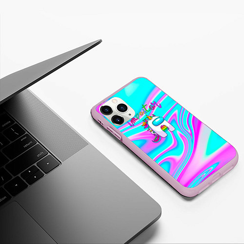 Чехол iPhone 11 Pro матовый Impostor Unicorn / 3D-Розовый – фото 3