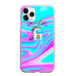 Чехол iPhone 11 Pro матовый Impostor Unicorn, цвет: 3D-розовый