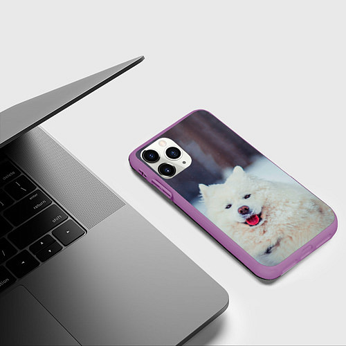 Чехол iPhone 11 Pro матовый САМОЕД / 3D-Фиолетовый – фото 3