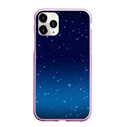 Чехол iPhone 11 Pro матовый Звездное небо, цвет: 3D-розовый