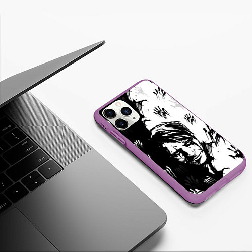 Чехол iPhone 11 Pro матовый DEATH STRANDING / 3D-Фиолетовый – фото 3