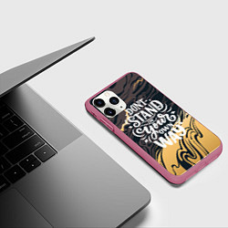 Чехол iPhone 11 Pro матовый Мотивация, цвет: 3D-малиновый — фото 2