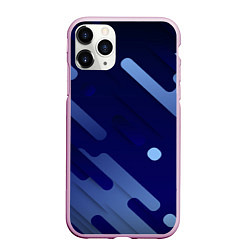 Чехол iPhone 11 Pro матовый Абстрактные линии, цвет: 3D-розовый