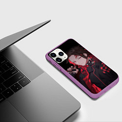 Чехол iPhone 11 Pro матовый КЛИНОК ТАНДЖИРО, цвет: 3D-фиолетовый — фото 2