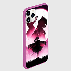 Чехол iPhone 11 Pro матовый Столп Бабочки, цвет: 3D-фиолетовый — фото 2