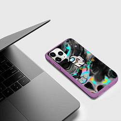 Чехол iPhone 11 Pro матовый Among Us, цвет: 3D-фиолетовый — фото 2
