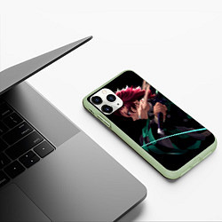Чехол iPhone 11 Pro матовый ТАНДЖИРО, цвет: 3D-салатовый — фото 2