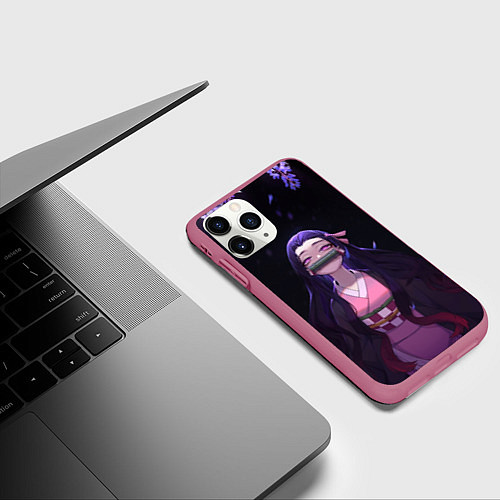Чехол iPhone 11 Pro матовый НЕДЗУКА / 3D-Малиновый – фото 3