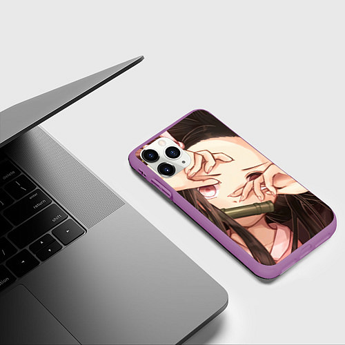 Чехол iPhone 11 Pro матовый НЕЗУКА / 3D-Фиолетовый – фото 3