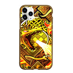 Чехол iPhone 11 Pro матовый CS GO DRAGON LORE, цвет: 3D-коричневый