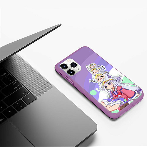 Чехол iPhone 11 Pro матовый Сон в замке демона / 3D-Фиолетовый – фото 3