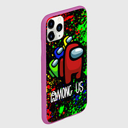 Чехол iPhone 11 Pro матовый AMONG US, цвет: 3D-фиолетовый — фото 2