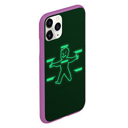 Чехол iPhone 11 Pro матовый Vault-Boy HP, цвет: 3D-фиолетовый — фото 2