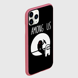 Чехол iPhone 11 Pro матовый AMONG US, цвет: 3D-малиновый — фото 2
