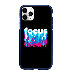 Чехол iPhone 11 Pro матовый Focus, цвет: 3D-тёмно-синий