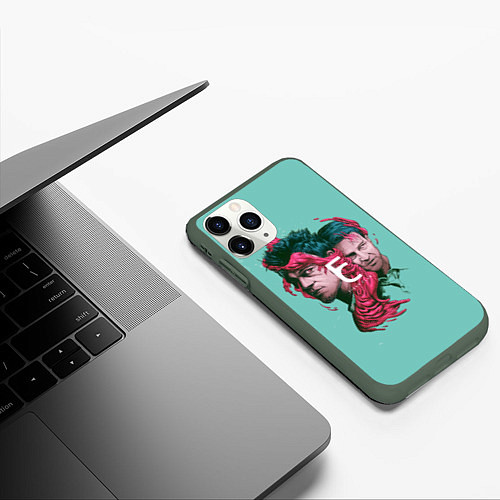 Чехол iPhone 11 Pro матовый Бойцовский клуб / 3D-Темно-зеленый – фото 3