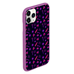 Чехол iPhone 11 Pro матовый 2020 год, цвет: 3D-фиолетовый — фото 2