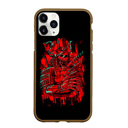 Чехол iPhone 11 Pro матовый Death Samurai, цвет: 3D-коричневый