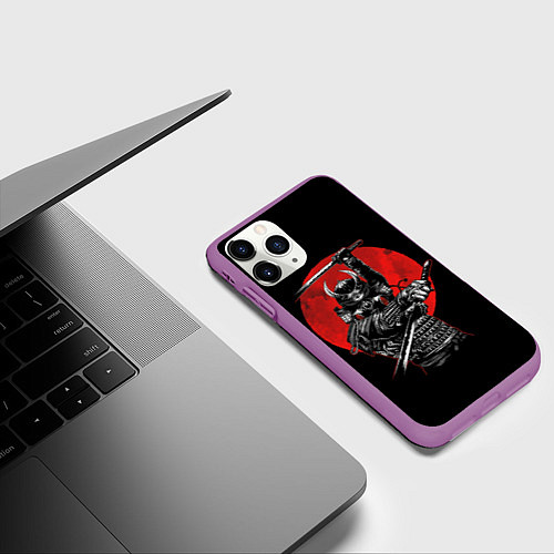 Чехол iPhone 11 Pro матовый Samurai / 3D-Фиолетовый – фото 3