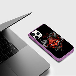 Чехол iPhone 11 Pro матовый Хання, цвет: 3D-фиолетовый — фото 2
