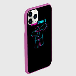 Чехол iPhone 11 Pro матовый Minecraft, цвет: 3D-фиолетовый — фото 2